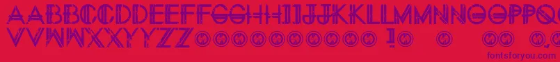 Eternitytomorrow-Schriftart – Violette Schriften auf rotem Hintergrund
