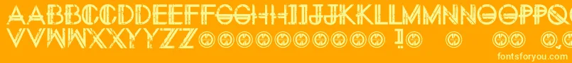 Eternitytomorrow Font – Yellow Fonts on Orange Background