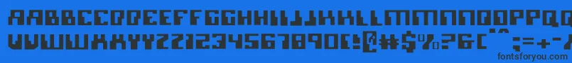フォントMicronianlight – 黒い文字の青い背景