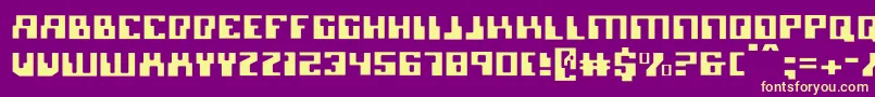 Micronianlight Font – Yellow Fonts on Purple Background