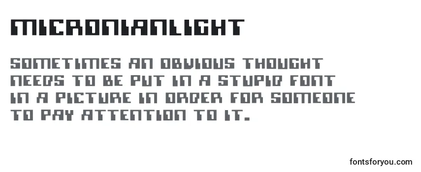 Micronianlight Font