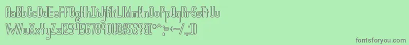 フォントLucido – 緑の背景に灰色の文字