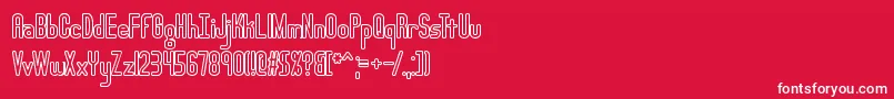 Lucido Font – White Fonts on Red Background