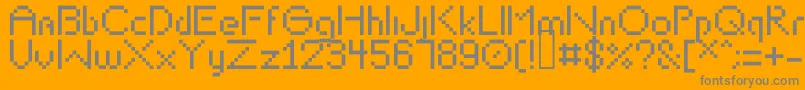 Lipbychonk Font – Gray Fonts on Orange Background