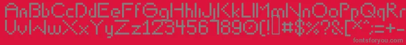 Lipbychonk Font – Gray Fonts on Red Background