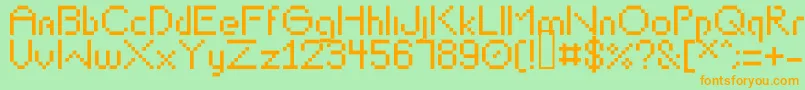 Lipbychonk Font – Orange Fonts on Green Background