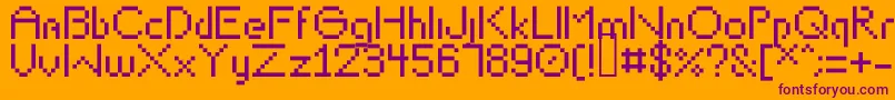 Lipbychonk Font – Purple Fonts on Orange Background