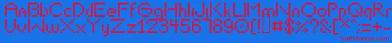 Lipbychonk Font – Red Fonts on Blue Background