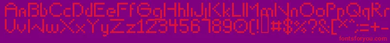 Lipbychonk Font – Red Fonts on Purple Background