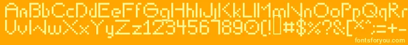 Lipbychonk Font – Yellow Fonts on Orange Background