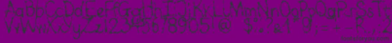 BaragakiDemoMix-Schriftart – Schwarze Schriften auf violettem Hintergrund