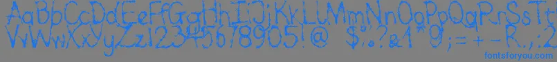 BaragakiDemoMix Font – Blue Fonts on Gray Background