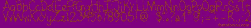 BaragakiDemoMix Font – Brown Fonts on Purple Background