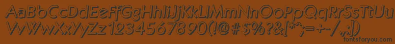 KoblenzshadowItalic-fontti – mustat fontit ruskealla taustalla