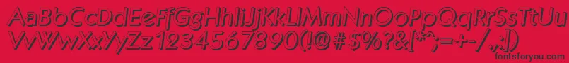 フォントKoblenzshadowItalic – 赤い背景に黒い文字