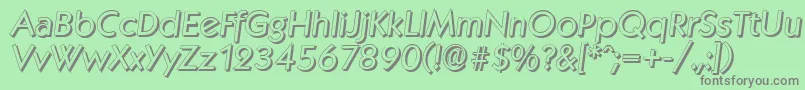 Шрифт KoblenzshadowItalic – серые шрифты на зелёном фоне