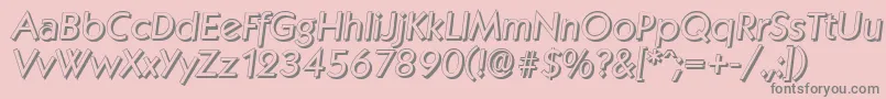 Шрифт KoblenzshadowItalic – серые шрифты на розовом фоне