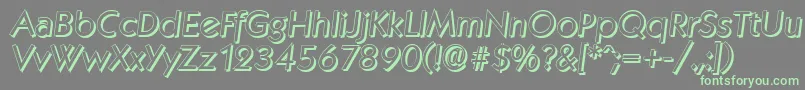 KoblenzshadowItalic-fontti – vihreät fontit harmaalla taustalla