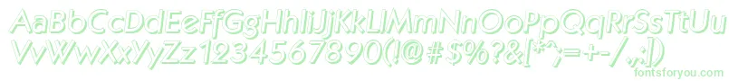 KoblenzshadowItalic-Schriftart – Grüne Schriften auf weißem Hintergrund