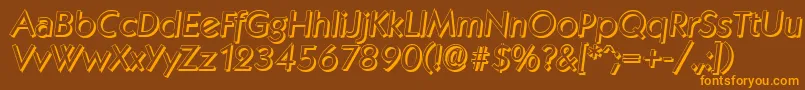 KoblenzshadowItalic Font – Orange Fonts on Brown Background