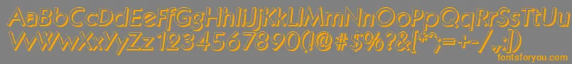 Czcionka KoblenzshadowItalic – pomarańczowe czcionki na szarym tle