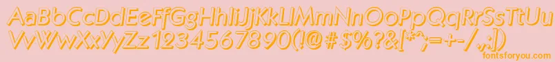 KoblenzshadowItalic-Schriftart – Orangefarbene Schriften auf rosa Hintergrund