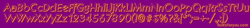 KoblenzshadowItalic Font – Orange Fonts on Purple Background