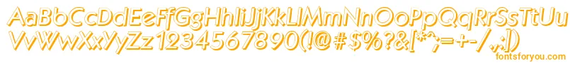 KoblenzshadowItalic-Schriftart – Orangefarbene Schriften