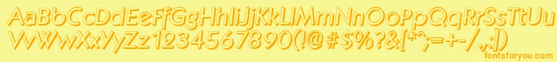 KoblenzshadowItalic Font – Orange Fonts on Yellow Background