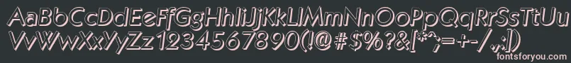 KoblenzshadowItalic Font – Pink Fonts on Black Background