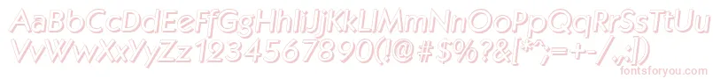 Fonte KoblenzshadowItalic – fontes rosa em um fundo branco