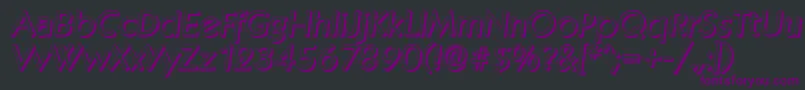 KoblenzshadowItalic Font – Purple Fonts on Black Background