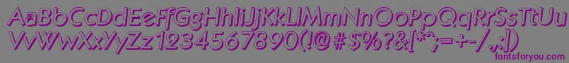 KoblenzshadowItalic Font – Purple Fonts on Gray Background