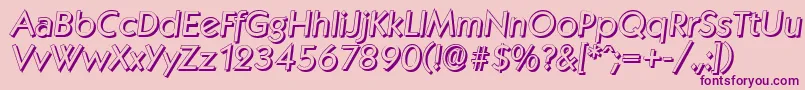 KoblenzshadowItalic-Schriftart – Violette Schriften auf rosa Hintergrund