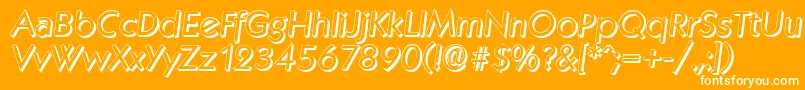 KoblenzshadowItalic Font – White Fonts on Orange Background