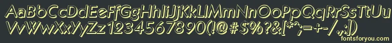 KoblenzshadowItalic Font – Yellow Fonts on Black Background