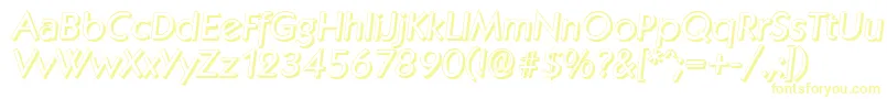 KoblenzshadowItalic-fontti – keltaiset fontit