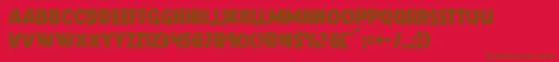 Doktermonstro Font – Brown Fonts on Red Background