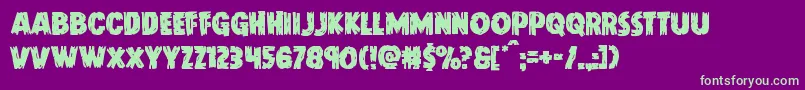 Doktermonstro Font – Green Fonts on Purple Background