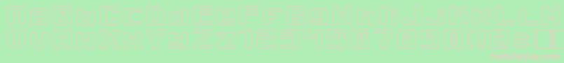 KilotonOutline Font – Pink Fonts on Green Background