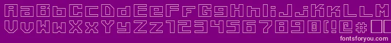 KilotonOutline Font – Pink Fonts on Purple Background