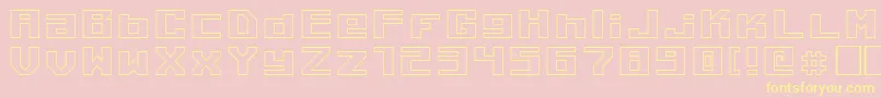 KilotonOutline Font – Yellow Fonts on Pink Background