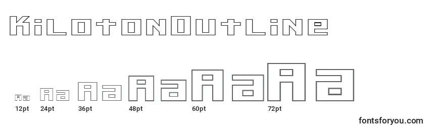 KilotonOutline Font Sizes