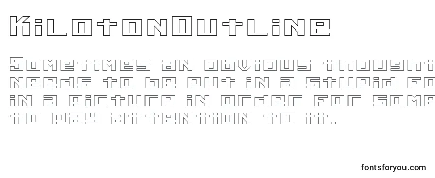 Review of the KilotonOutline Font