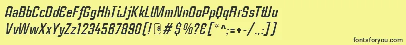 CasestudynooneLtBoldItalic Font – Black Fonts on Yellow Background