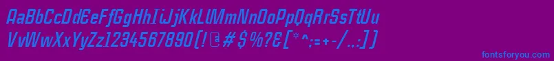 CasestudynooneLtBoldItalic Font – Blue Fonts on Purple Background