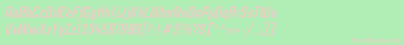 CasestudynooneLtBoldItalic Font – Pink Fonts on Green Background