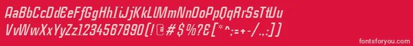 CasestudynooneLtBoldItalic Font – Pink Fonts on Red Background