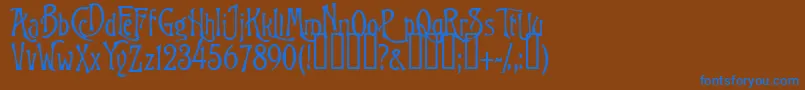 InfiniteSadness Font – Blue Fonts on Brown Background