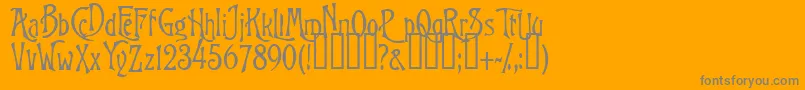 InfiniteSadness Font – Gray Fonts on Orange Background